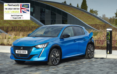 PEUGEOT e-208 named Best EV Supermini at 2021 Fleet World Great British Fleet Awards